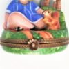 Picture of Limoges Porcelain Retired Lady in City Park with Squirrel Trinket Box with Original Box
