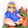 Picture of Limoges Porcelain Retired Lady in City Park with Squirrel Trinket Box with Original Box
