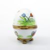 Picture of Limoges Porcelain Easter Egg Trinket Box on Stand by Gerard Ribierre