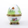 Picture of Limoges Porcelain Easter Egg Trinket Box on Stand by Gerard Ribierre