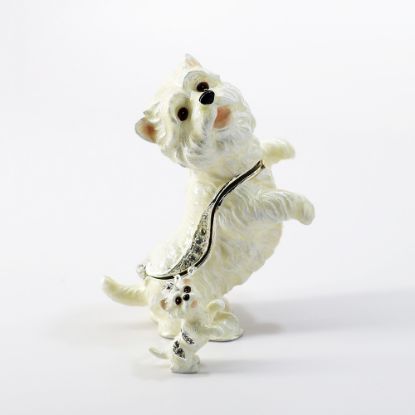 Picture of Kingspoint Designs Peppy the Westie Trinket Box with Matching Necklace