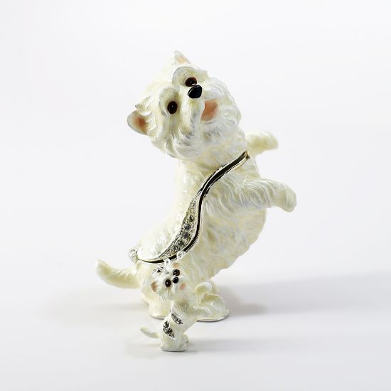 Picture of Kingspoint Designs Peppy the Westie Trinket Box with Matching Necklace