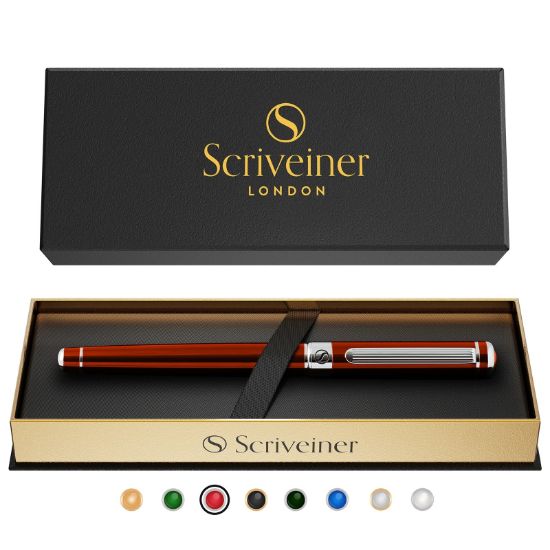 Picture of Scriveiner London Classic Crimson Red Rollerball Pen