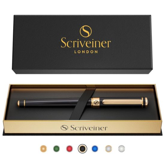 Picture of Scriveiner London Classic Black Rollerball Pen