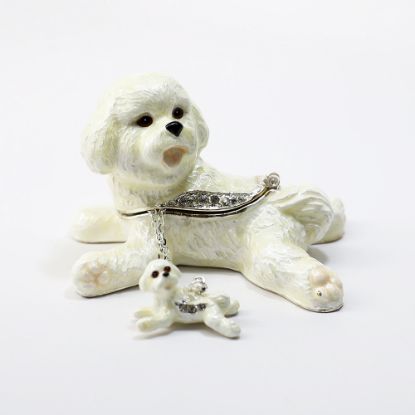 Picture of Kingspoint Designs Mademoiselle the Bichon Trinket Box with Matching Necklace