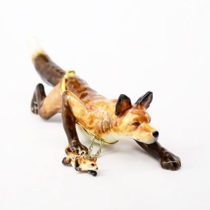Picture of Kingspoint Designs Sneaking Fox Trinket Box with Matching Necklace