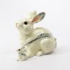 Picture of Kingspoint Designs Snowy the White Bunny Rabbit Trinket Box with Matching Necklace