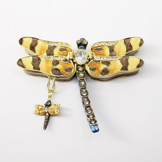 Picture of Kingspoint Designs Tigress the Dragonfly Trinket Box with Matching Necklace