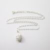 Picture of Kingspoint Designs 'Peace' Silver & White Egg Trinket Box with Stand & Matching Necklace