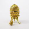 Picture of Kingspoint Designs 'Prosperity' Golden Egg Trinket Box with Stand & Matching Necklace