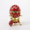 Picture of Kingspoint Designs 'Good Luck' Red Egg Trinket Box with Stand & Matching Necklace