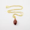 Picture of Kingspoint Designs 'Knightly' Ruby Red Egg Trinket Box with Stand & Matching Necklace