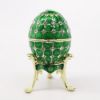 Picture of Kingspoint Designs 'Life' Emerald Green Egg Trinket Box with Stand & Matching Necklace