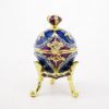 Picture of Kingspoint Designs 'Regal' Blue & Violet Egg Trinket Box with Stand & Matching Necklace