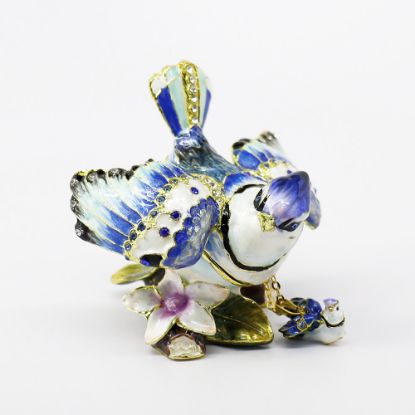 Picture of Kingspoint Designs Blue Jay on Flowering Branch Trinket Box with Matching Necklace