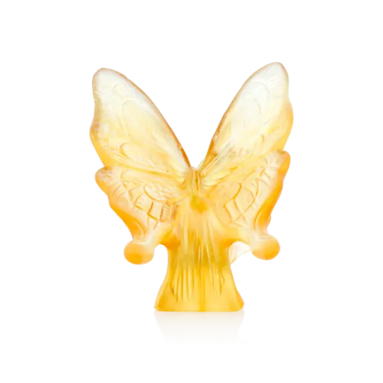 Picture of Daum Amber Yellow Butterfly Figurine