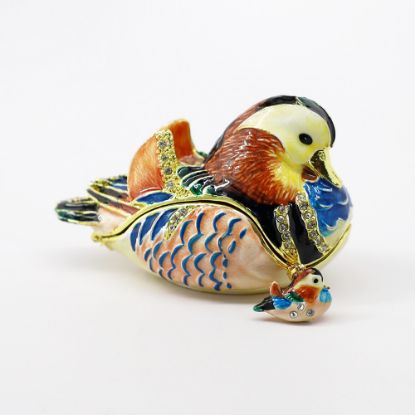 Picture of Kingspoint Designs Mandarin Duck Trinket Box with Matching Necklace