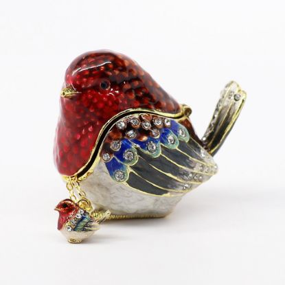 Picture of Kingspoint Designs Robin Red-Breast Trinket Box with Matching Necklace
