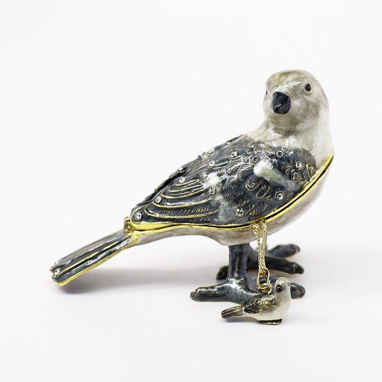 Picture of Kingspoint Designs Mimi the Mockingbird Trinket Box with Matching Necklace
