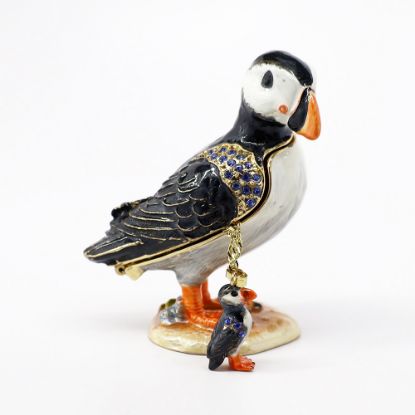 Picture of Kingspoint Designs Dainty the Puffin Trinket Box with Matching Necklace