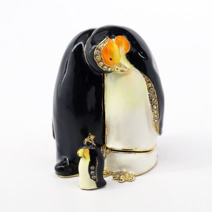 Picture of Kingspoint Designs Loving Penguins Trinket Box with Matching Necklace