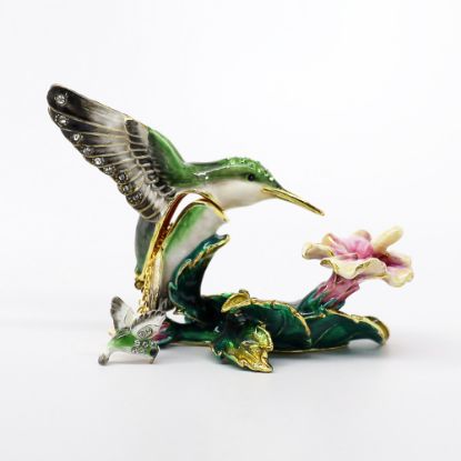 Picture of Kingspoint Designs Honey the Hummingbird with Flower Trinket Box with Matching Necklace