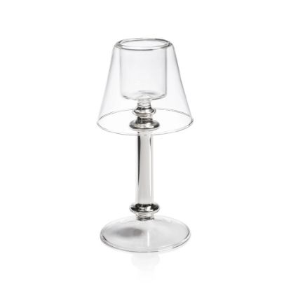 Picture of Isola Glass Tealight Lamp in Clear & Silver