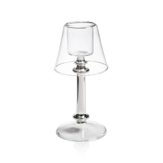 Picture of Isola Glass Tealight Lamp in Clear & Silver