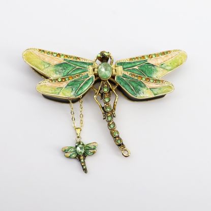 Picture of Kingspoint Designs Mysterious Dragonfly Trinket Box with Matching Necklace