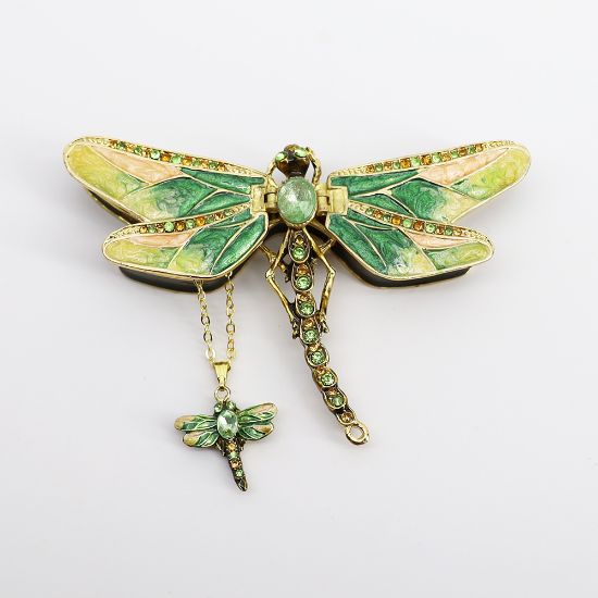 Picture of Kingspoint Designs Mysterious Dragonfly Trinket Box with Matching Necklace