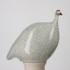 Picture of Lussan Ceramics Large White Guinea Hen with Lavender Spots