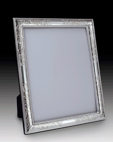 Picture of 11x14 Sterling Silver 'Nostalgia' Picture Frame by the925inc