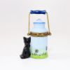 Picture of Retired Limoges Porcelain Cat with Milk Can & Surprise Milk Bottle Trinket Box by Perry Vieille