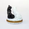 Picture of Retired Limoges Porcelain Black & White Cat Pair Trinket Box