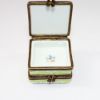 Picture of Retired Limoges Porcelain Double Hinged Trinket Box with Thistles & Clovers by Eximious