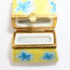 Picture of Limoges Porcelain Cat in Shopping Bag Trinket Box by Artoria