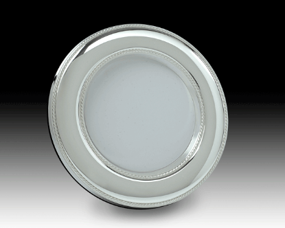 Picture of 4" Round Sterling Silver 'Beaded' Picture Frame by the925inc