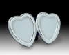 Picture of Double Heart Sterling Silver 'Beaded' Small Picture Frame by the925inc