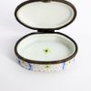 Picture of Vintage Traditional Limoges Porcelain Trinket Box with Green & Blue Flower Motif