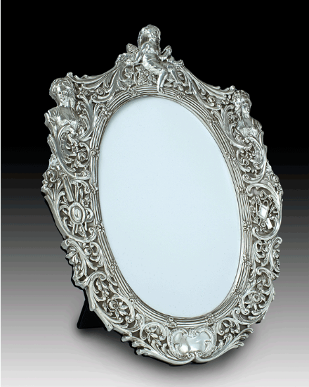 Picture of 6X9 Sterling Silver 'Versailles' Picture Frame by the925inc