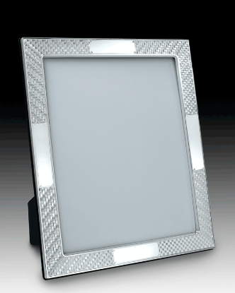 Picture of 5x7 Sterling Silver 'Wicker' Picture Frame by the925inc