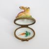 Picture of Retired Limoges Porcelain Brown Rabbit in the Grass Trinket Box by Parry Vieille