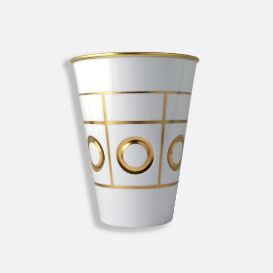 Picture of Bernardaud Porcelain 'Filicudi' Vase in Gold by Olivier Gagnère