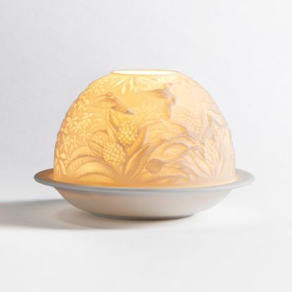 Picture of Bernardaud Porcelain 'Hummingbirds' Votivelight Candle Holder