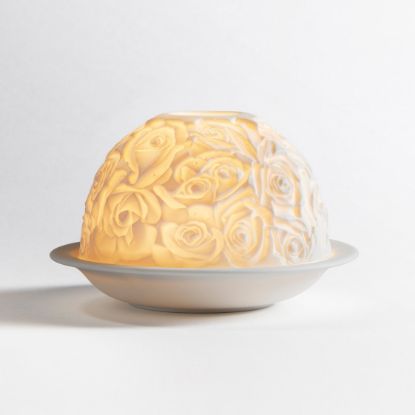 Picture of Bernardaud Porcelain 'Roses' Votivelight Candle Holder