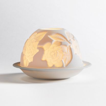 Picture of Bernardaud Porcelain 'Gardenia Flowers' Votivelight Candle Holder