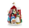 Picture of Jay Strongwater Eight Maids-A-Milking Glass Ornament