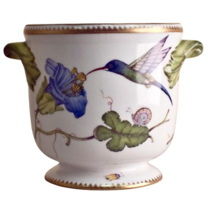 Picture of Anna Weatherley Porcelain Round Hummingbird Cachepot