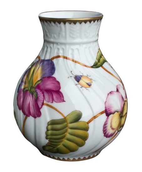 Picture of Anna Weatherley Porcelain Pansy Bud Vase