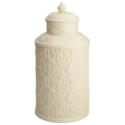 Picture of Mottahedeh Creamware 'Wall of China' Decorative Covered Jar